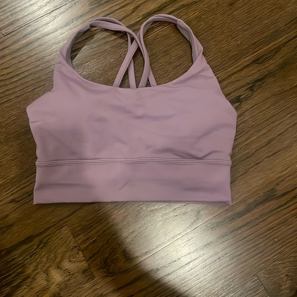 Dark purple Luluemon energy longline bra